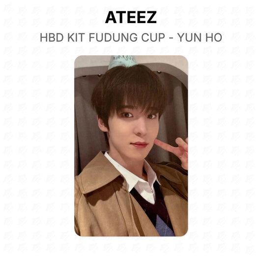 ATEEZ HBD KIT FUDUNG CUP - YUN HO Official Photocard