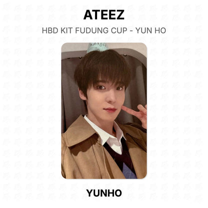 ATEEZ HBD KIT FUDUNG CUP - YUN HO Official Photocard