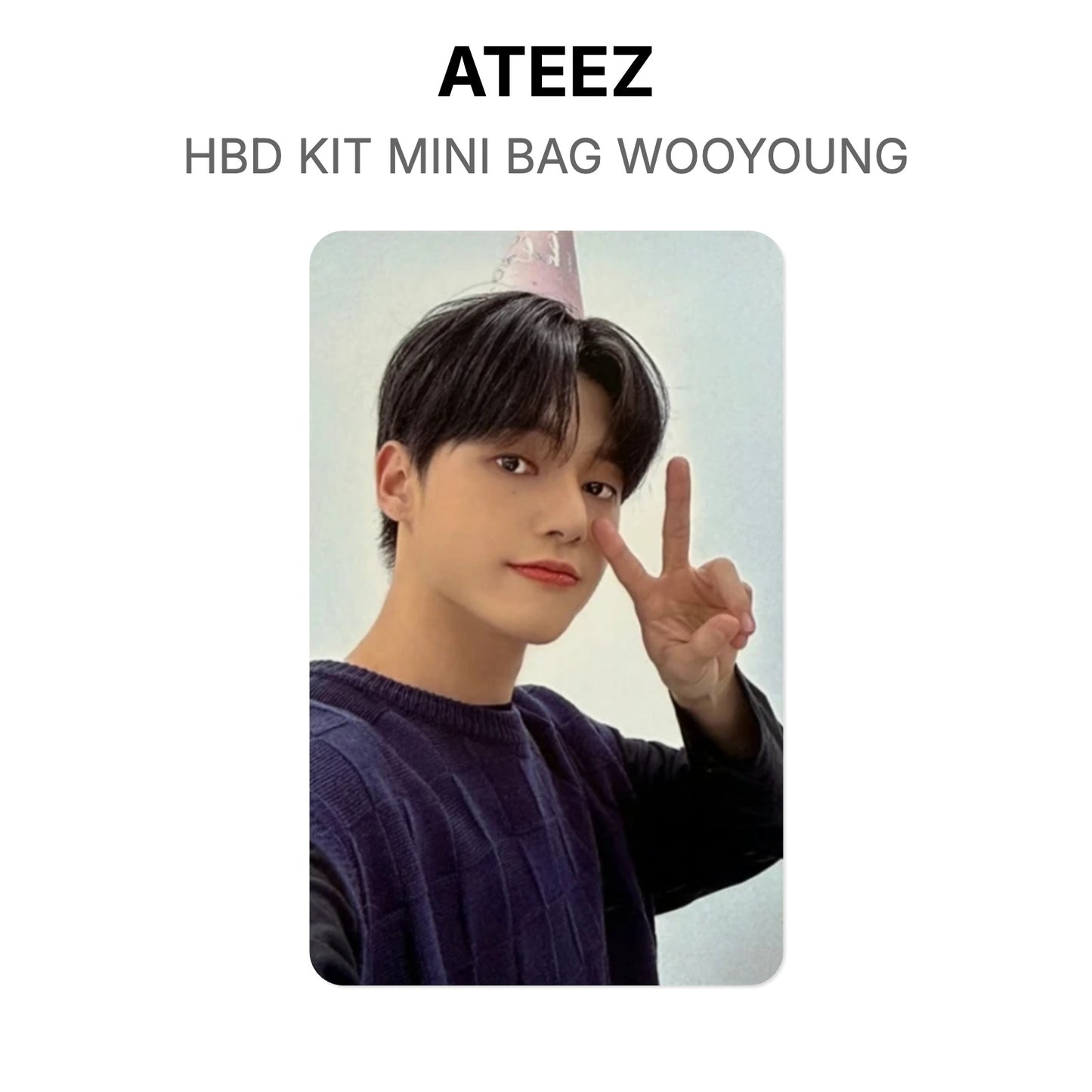 ATEEZ HBD KIT MINI BAG WOOYOUNG Offizielle Photocard