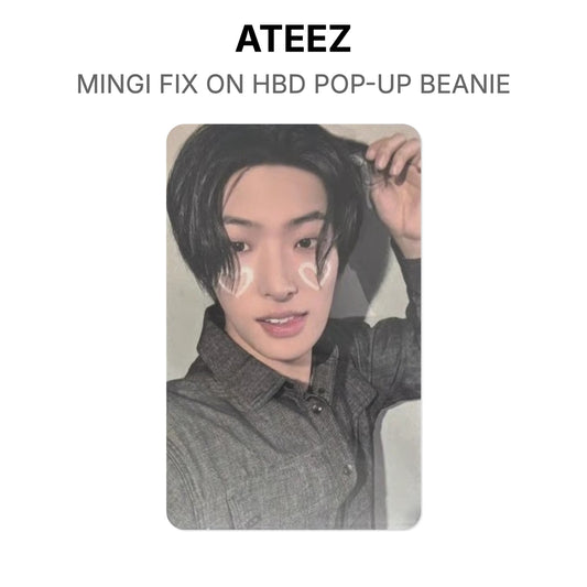 ATEEZ MINGI FIX ON HBD POP-UP BEANIE Official Photocard