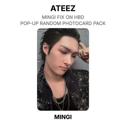 ATEEZ MINGI FIX ON HBD POP-UP RANDOM PHOTOCARD PACK Official Photocard