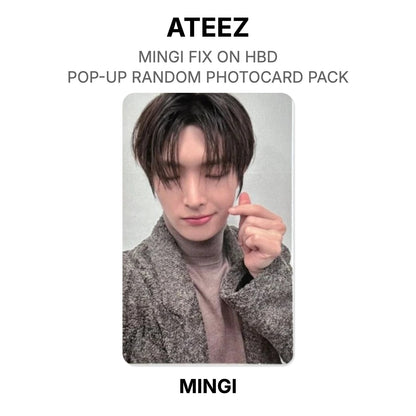 ATEEZ MINGI FIX ON HBD POP-UP RANDOM PHOTOCARD PACK Official Photocard