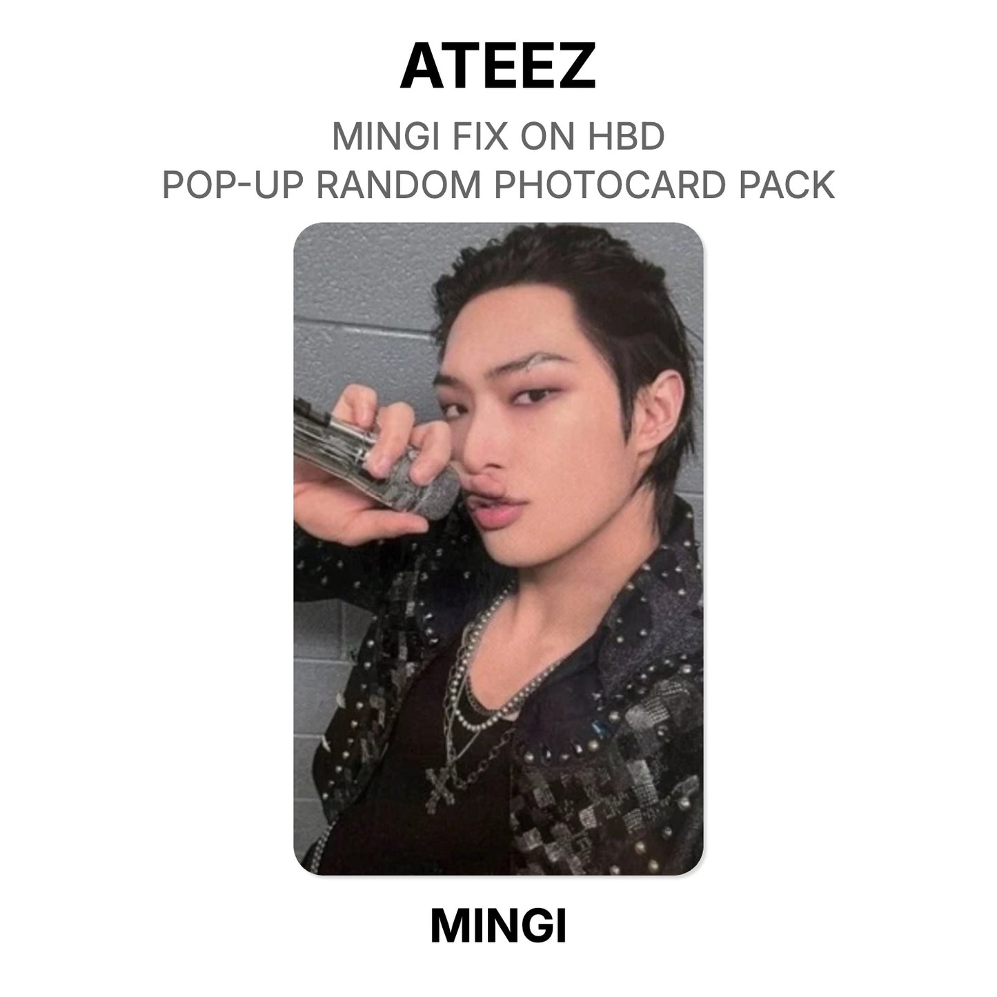 ATEEZ MINGI FIX ON HBD POP-UP RANDOM PHOTOCARD PACK Official Photocard