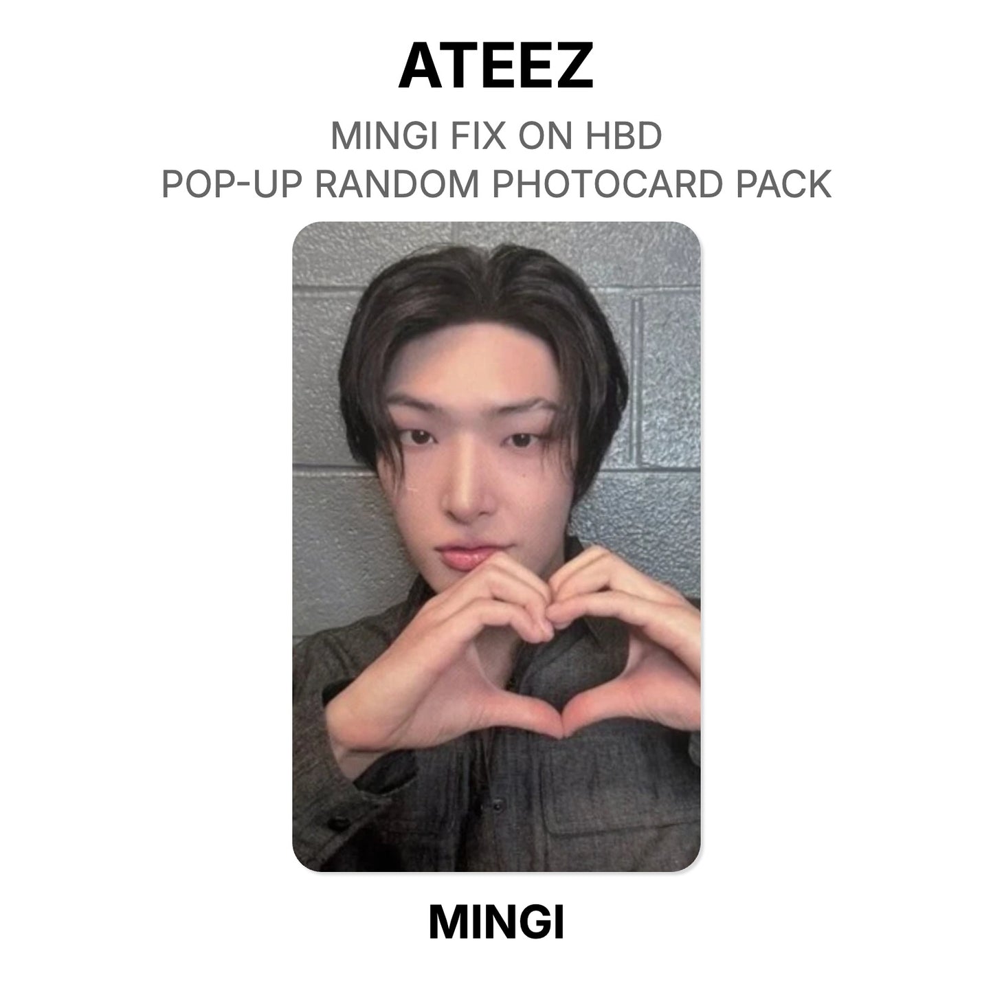 ATEEZ MINGI FIX ON HBD POP-UP RANDOM PHOTOCARD PACK Official Photocard