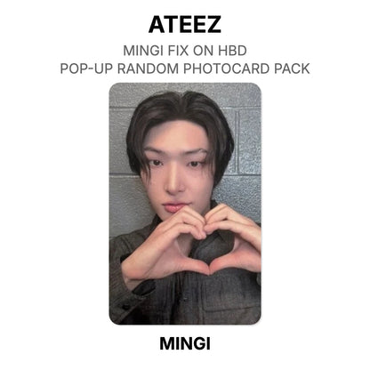 ATEEZ MINGI FIX ON HBD POP-UP RANDOM PHOTOCARD PACK Official Photocard