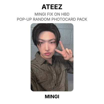 ATEEZ MINGI FIX ON HBD POP-UP RANDOM PHOTOCARD PACK Official Photocard