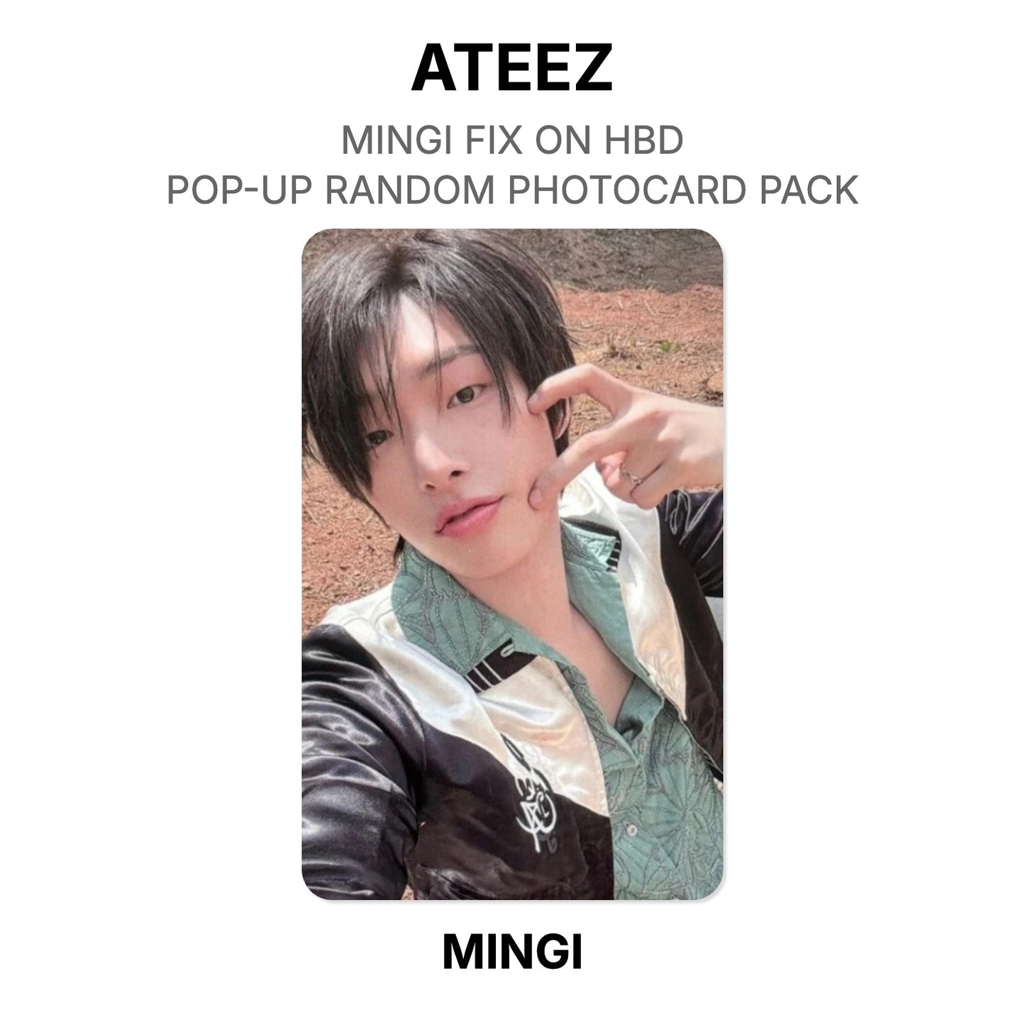 ATEEZ MINGI FIX ON HBD POP-UP RANDOM PHOTOCARD PACK Official Photocard