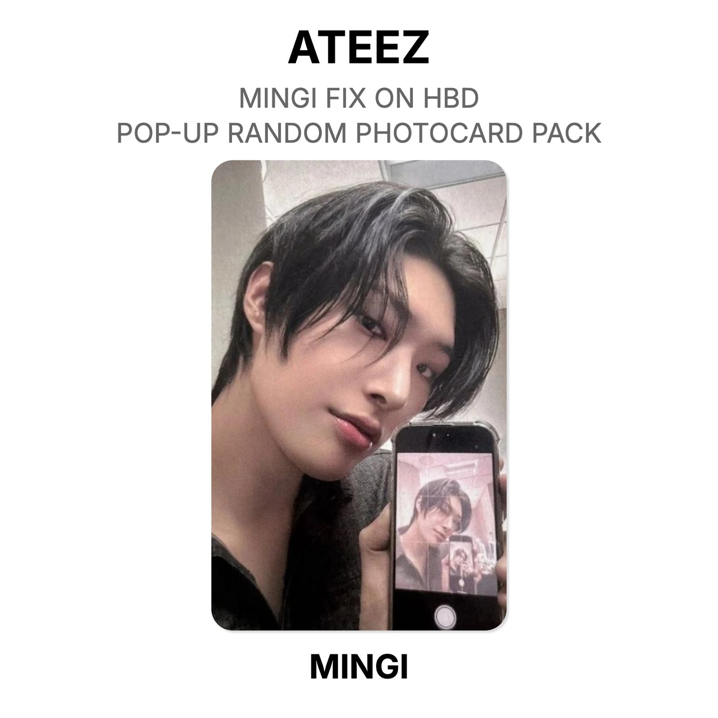 ATEEZ MINGI FIX ON HBD POP-UP RANDOM PHOTOCARD PACK Official Photocard