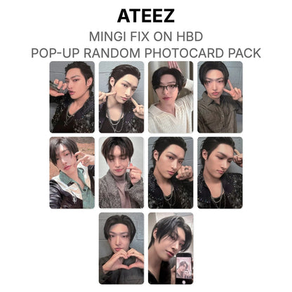 ATEEZ MINGI FIX ON HBD POP-UP RANDOM PHOTOCARD PACK Official Photocard