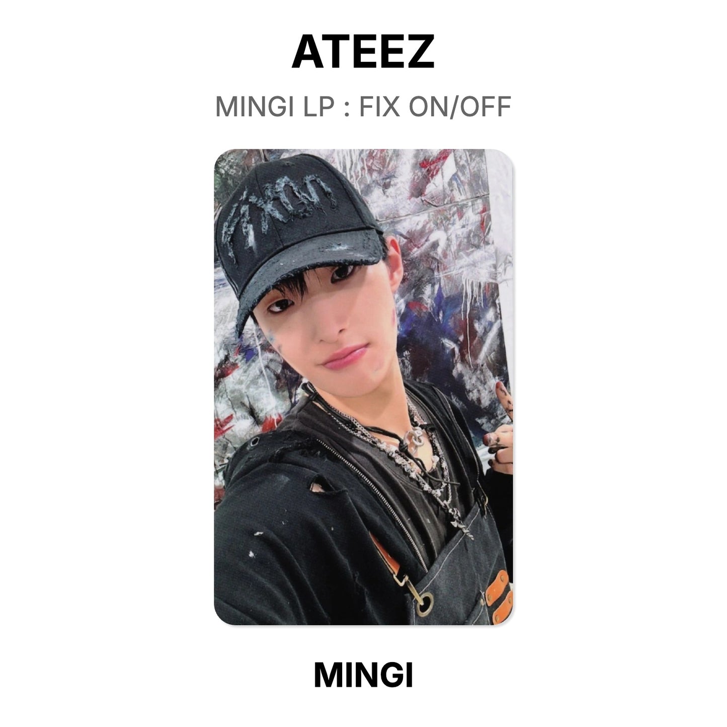 ATEEZ MINGI LP: FIX ON/OFF Offizielle Fotokarte