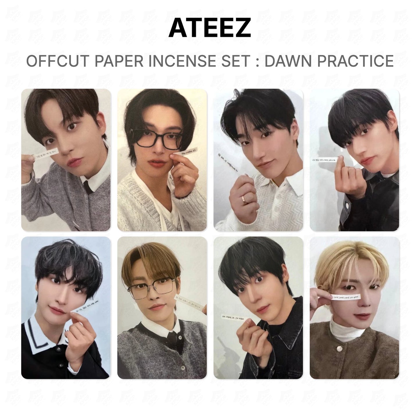 ATEEZ OFFCUT PAPER INCENSE SET : DAWN PRACTICE Official Photocard