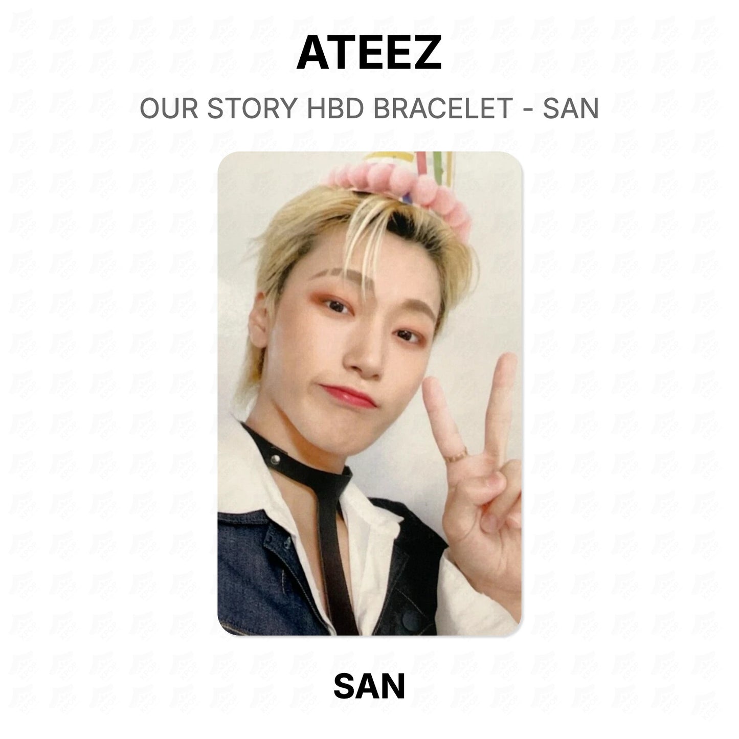 ATEEZ OUR STORY HBD BRACELET - SAN Official Photocard