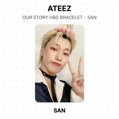 ATEEZ OUR STORY HBD BRACELET - SAN Official Photocard