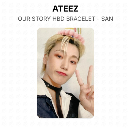 ATEEZ OUR STORY HBD BRACELET - SAN Official Photocard