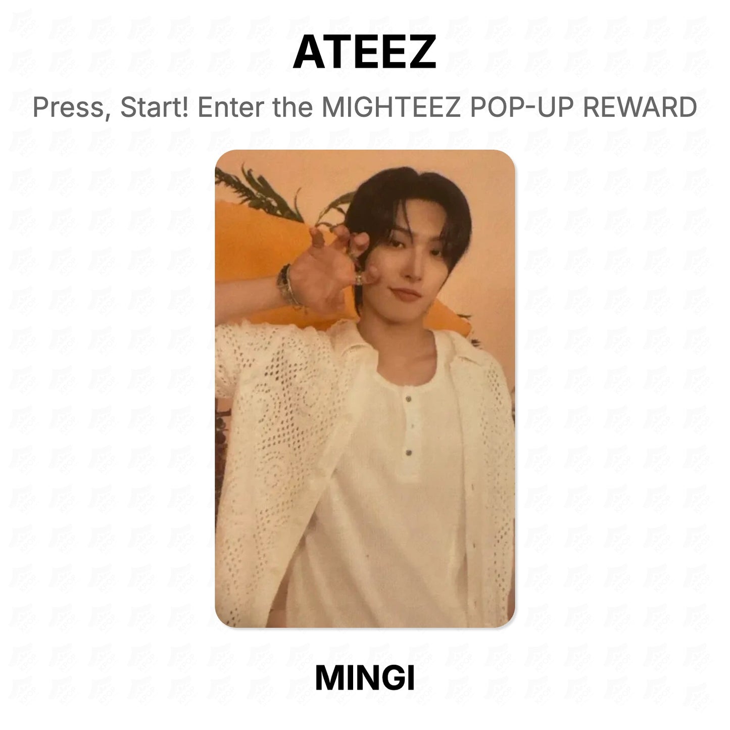 ATEEZ Press, Start! Enter the MIGHTEEZ POP-UP REWARD Official Photocard