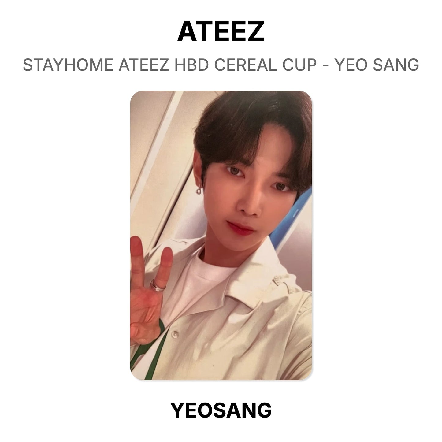 ATEEZ STAYHOME ATEEZ HBD CEREAL CUP - YEO SANG Official Photocard