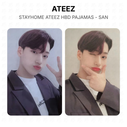 ATEEZ STAYHOME ATEEZ HBD PAJAMAS - SAN Official Photocard
