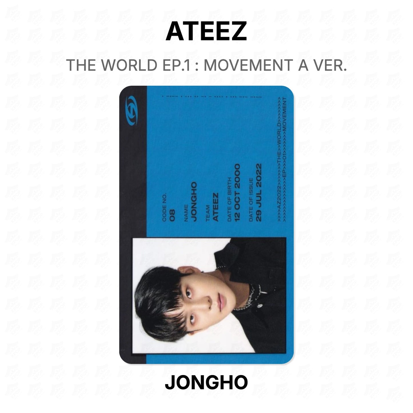 ATEEZ THE WORLD EP.1 : MOVEMENT A VER. Official Photocard