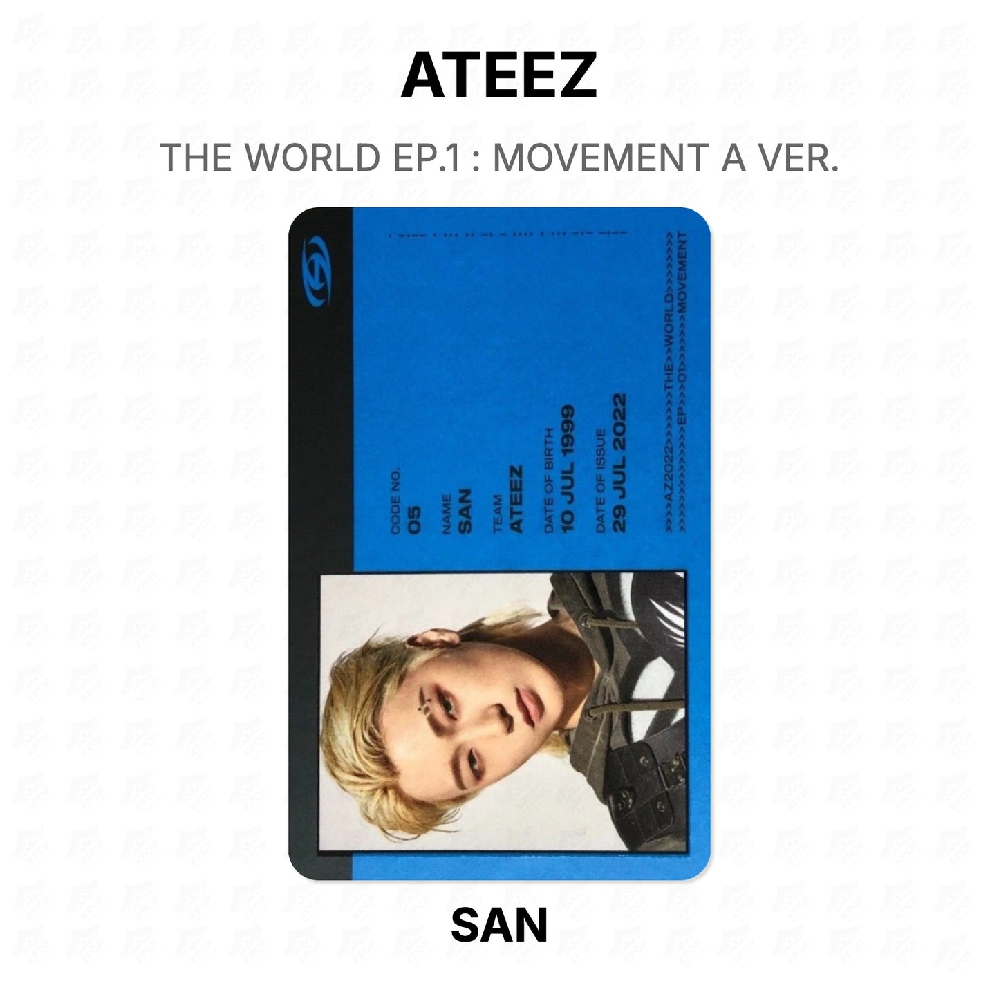 ATEEZ THE WORLD EP.1 : MOVEMENT A VER. Official Photocard