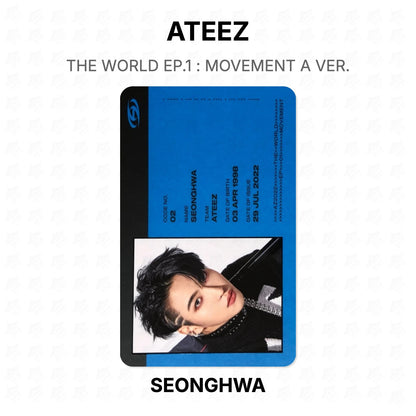 ATEEZ THE WORLD EP.1 : MOVEMENT A VER. Official Photocard