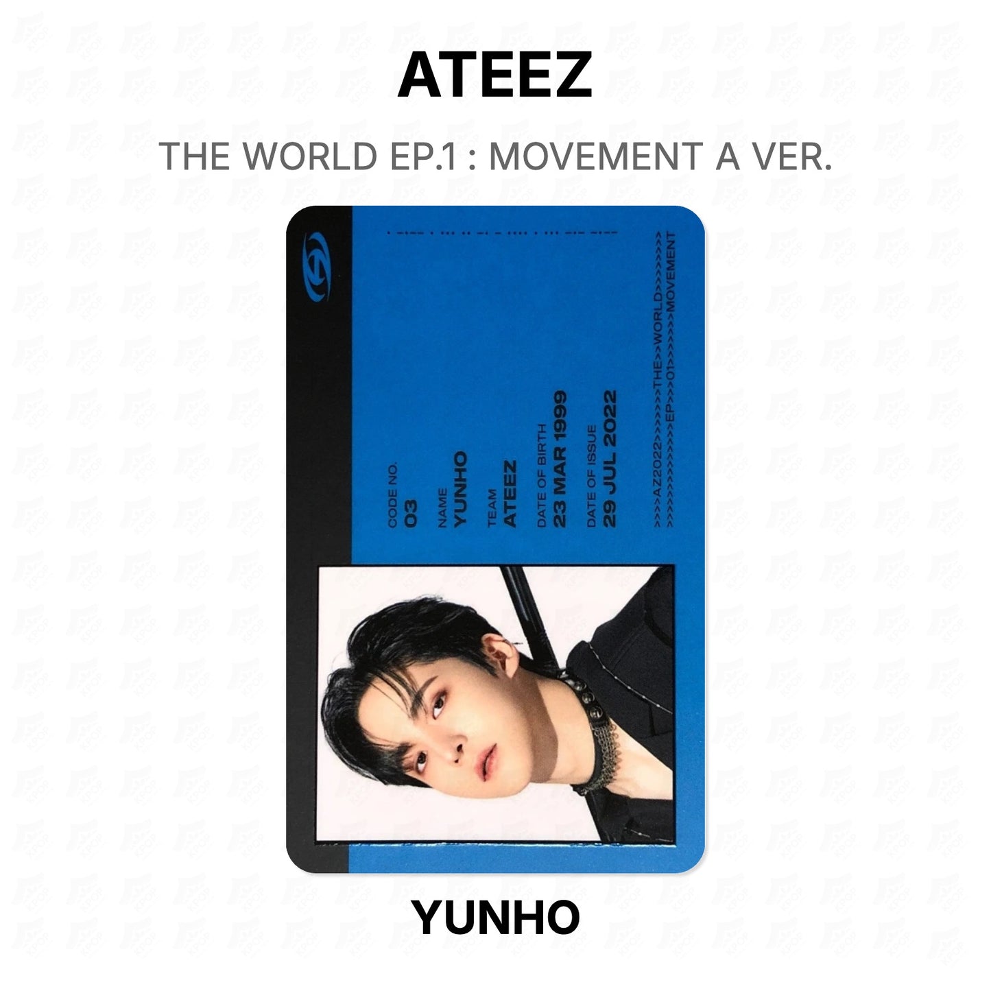 ATEEZ THE WORLD EP.1 : MOVEMENT A VER. Official Photocard