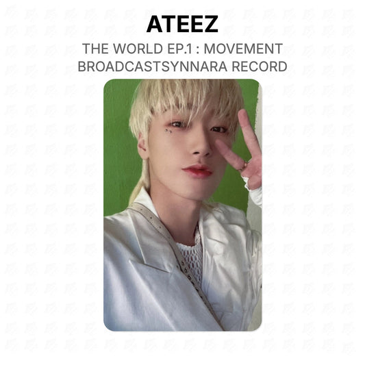 ATEEZ THE WORLD EP.1 : MOVEMENT BROADCASTSYNNARA RECORD Official Photocard