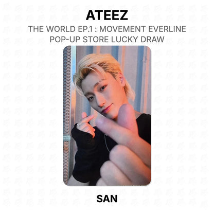 ATEEZ THE WORLD EP.1 : MOVEMENT EVERLINE POP-UP STORE LUCKY DRAW Official Photocard