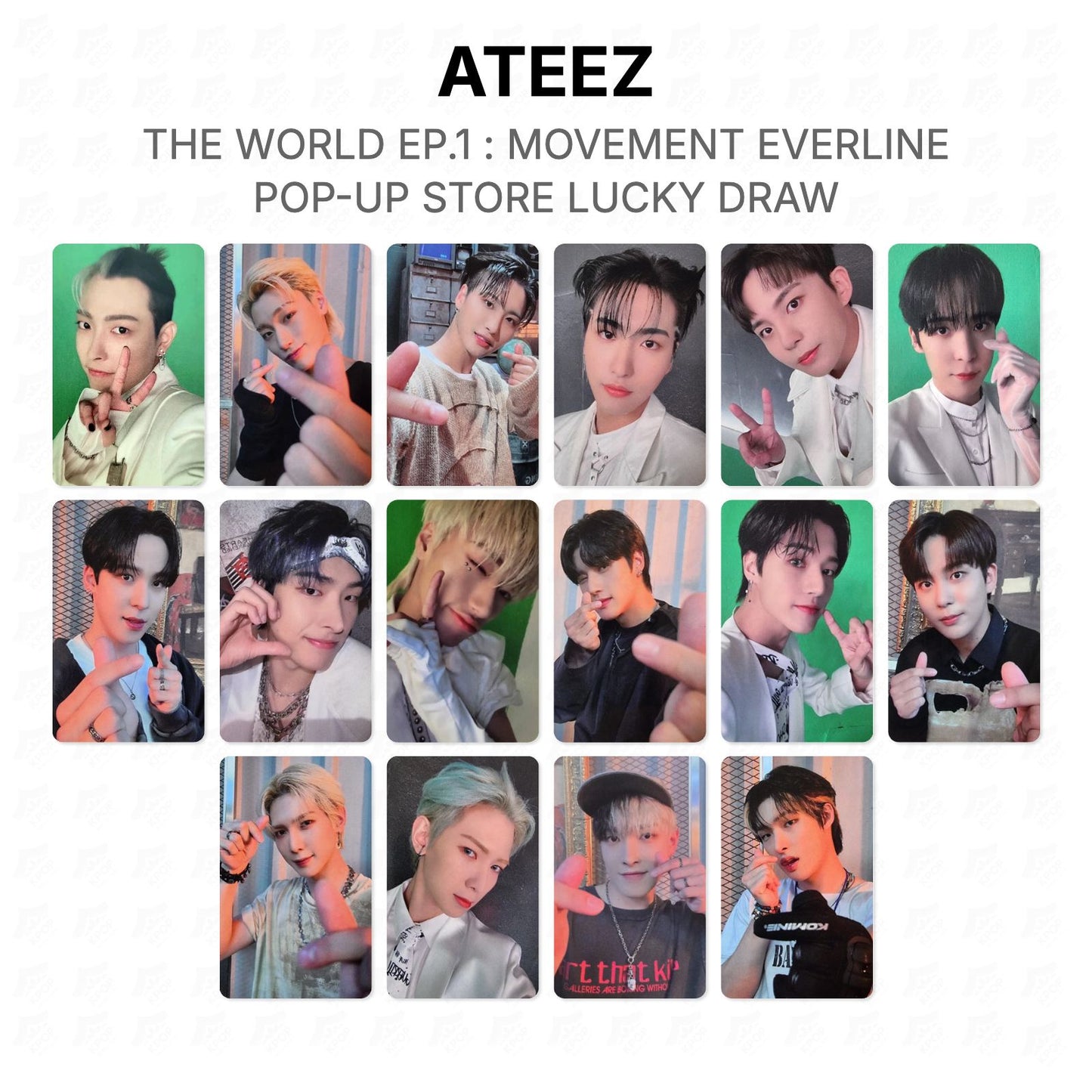 ATEEZ THE WORLD EP.1 : MOVEMENT EVERLINE POP-UP STORE LUCKY DRAW Official Photocard