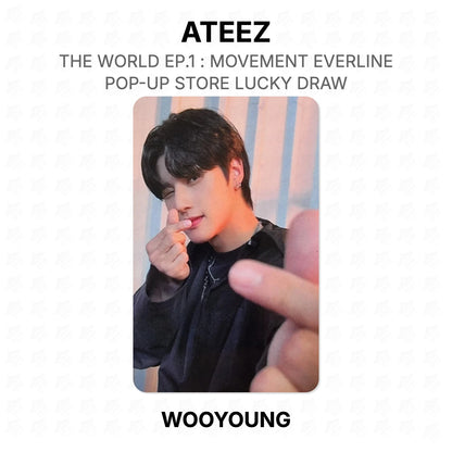 ATEEZ THE WORLD EP.1 : MOVEMENT EVERLINE POP-UP STORE LUCKY DRAW Official Photocard