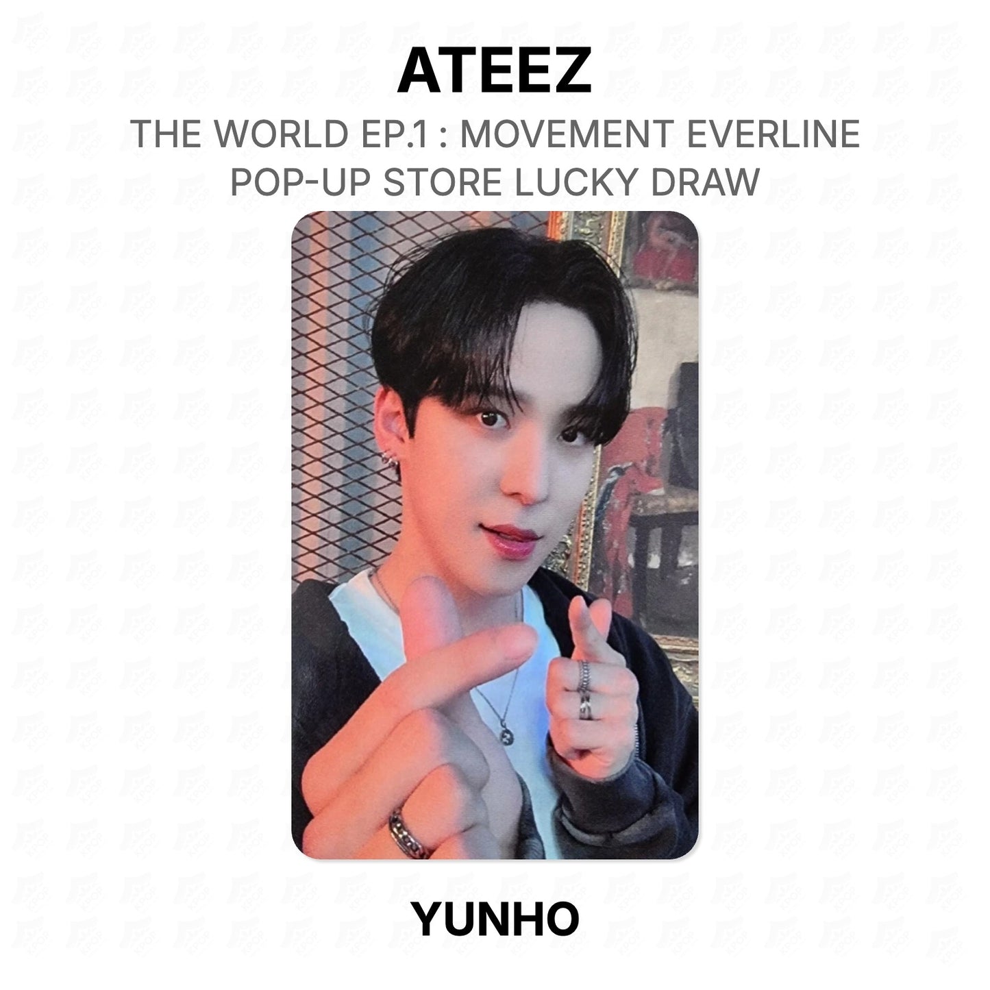 ATEEZ THE WORLD EP.1 : MOVEMENT EVERLINE POP-UP STORE LUCKY DRAW Official Photocard