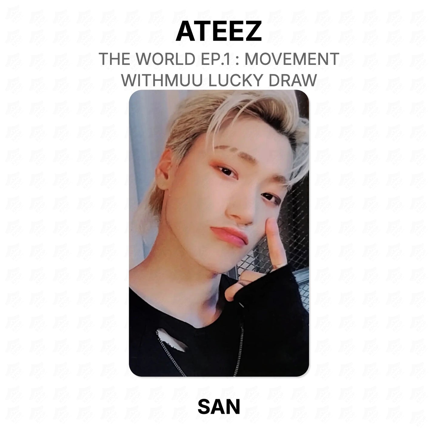 ATEEZ THE WORLD EP.1 : MOVEMENT WITHMUU LUCKY DRAW Official Photocard