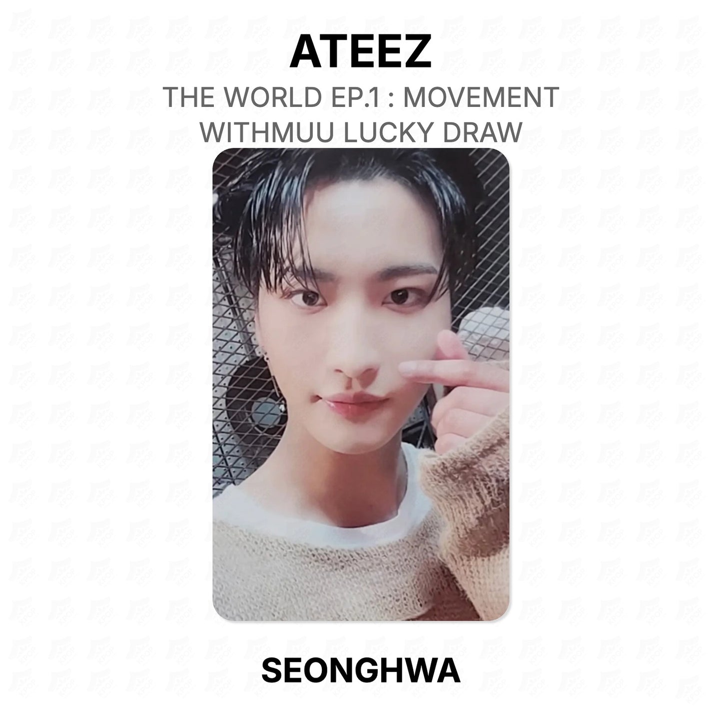 ATEEZ THE WORLD EP.1 : MOVEMENT WITHMUU LUCKY DRAW Official Photocard