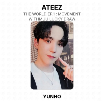 ATEEZ THE WORLD EP.1 : MOVEMENT WITHMUU LUCKY DRAW Official Photocard