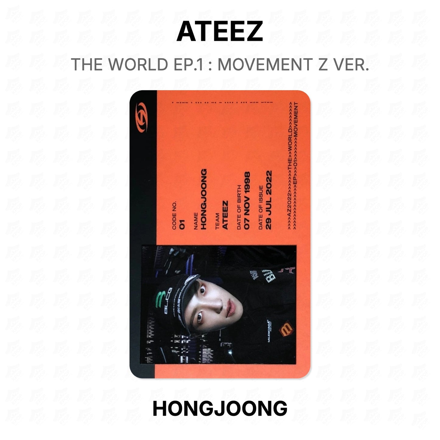 ATEEZ THE WORLD EP.1 : MOVEMENT Z VER. Official Photocard