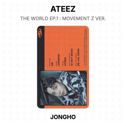 ATEEZ THE WORLD EP.1 : MOVEMENT Z VER. Official Photocard