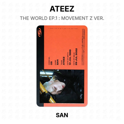 ATEEZ THE WORLD EP.1 : MOVEMENT Z VER. Official Photocard