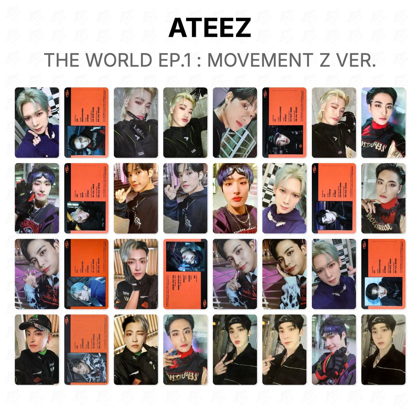 ATEEZ THE WORLD EP.1 : MOVEMENT Z VER. Official Photocard