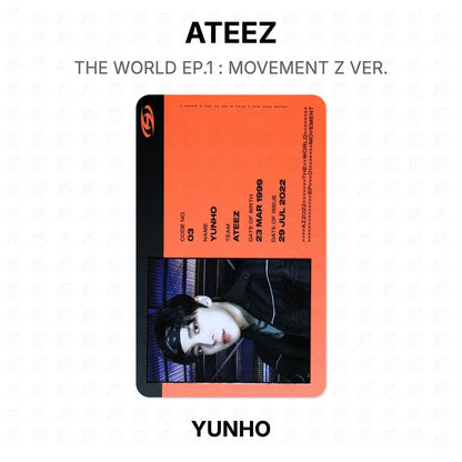 ATEEZ THE WORLD EP.1 : MOVEMENT Z VER. Official Photocard