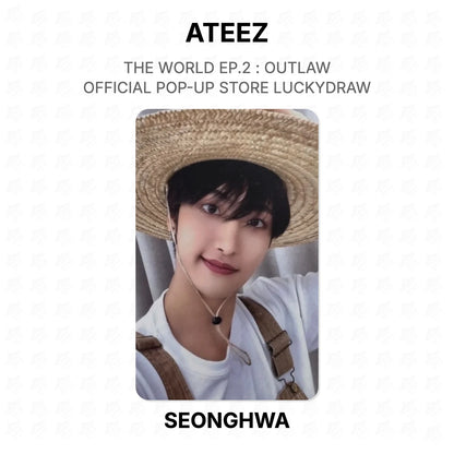 ATEEZ THE WORLD EP.2 : OUTLAW OFFICIAL POP-UP STORE LUCKYDRAW Official Photocard