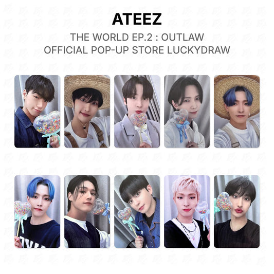 ATEEZ THE WORLD EP.2 : OUTLAW OFFICIAL POP-UP STORE LUCKYDRAW Official Photocard