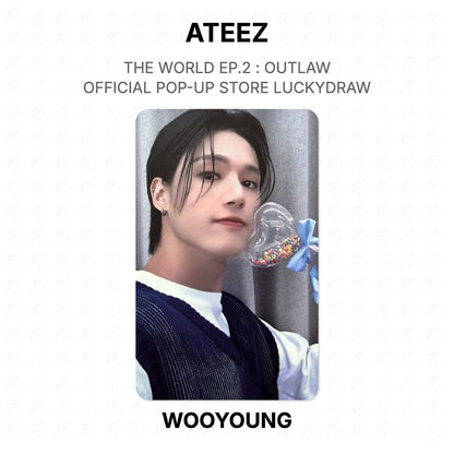 ATEEZ THE WORLD EP.2 : OUTLAW OFFICIAL POP-UP STORE LUCKYDRAW Official Photocard