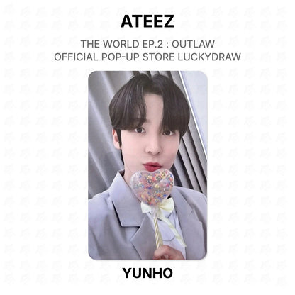 ATEEZ THE WORLD EP.2 : OUTLAW OFFICIAL POP-UP STORE LUCKYDRAW Official Photocard