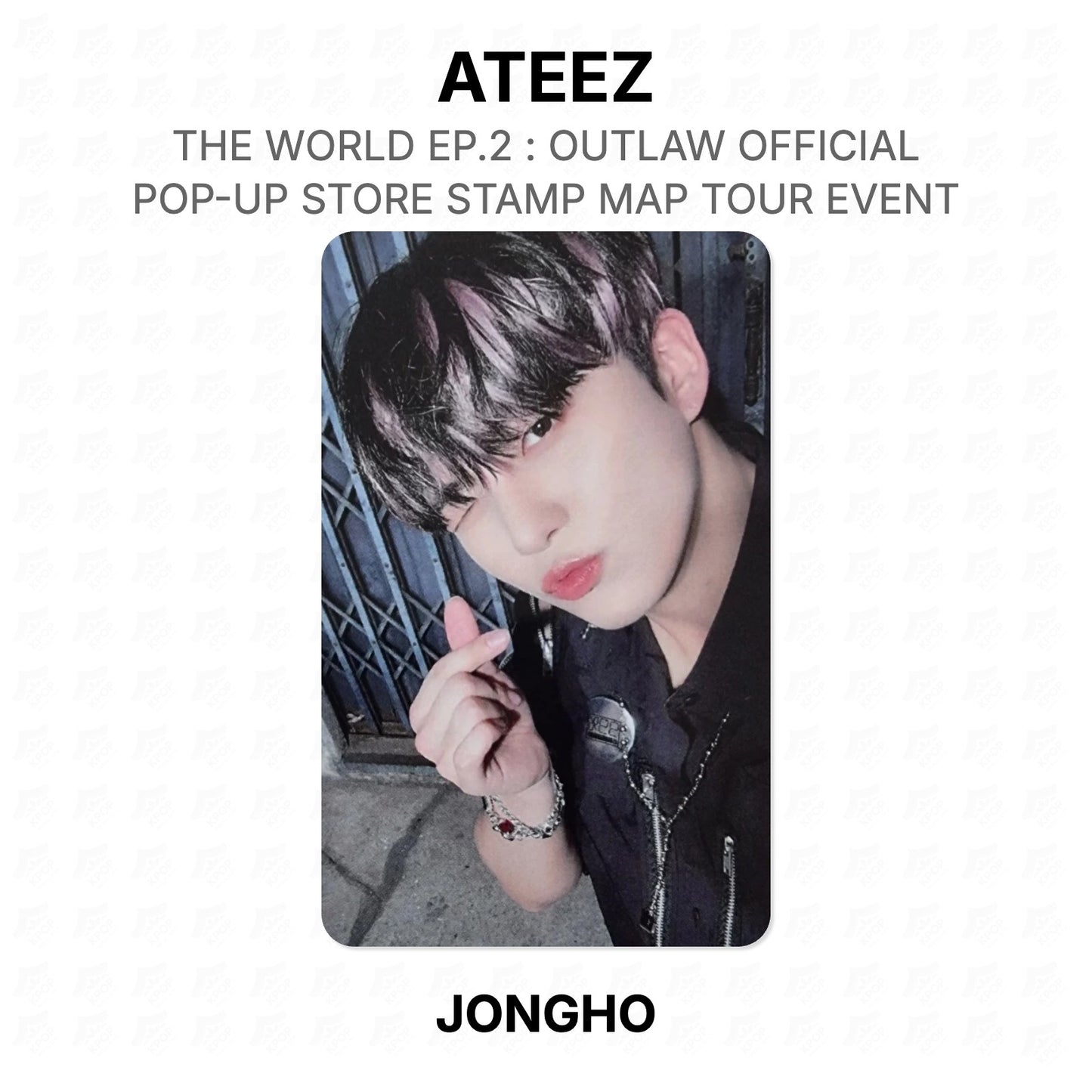 ATEEZ THE WORLD EP.2 : OUTLAW OFFICIAL POP-UP STORE STAMP MAP TOUR EVENT Offizielle Fotokarte