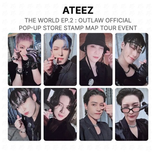 ATEEZ THE WORLD EP.2 : OUTLAW OFFICIAL POP-UP STORE STAMP MAP TOUR EVENT Official Photocard