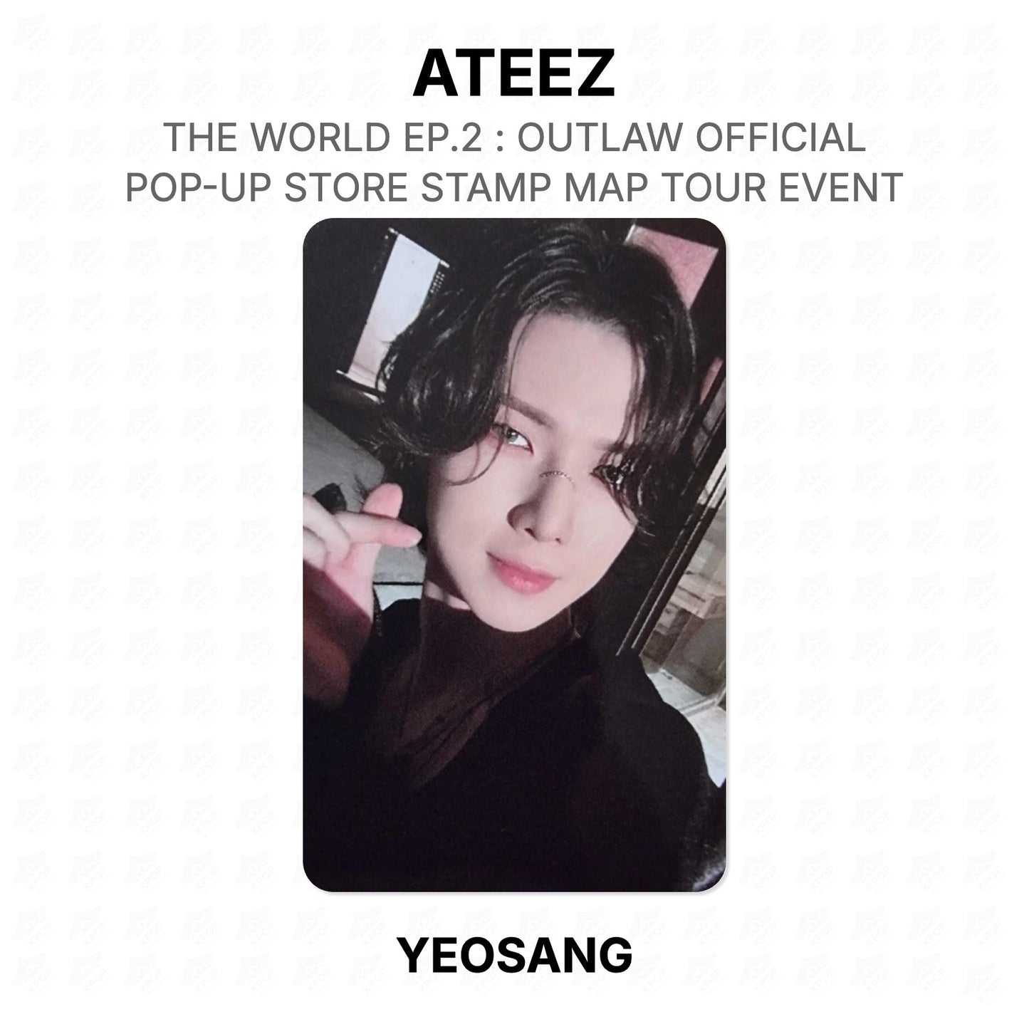 ATEEZ THE WORLD EP.2 : OUTLAW OFFICIAL POP-UP STORE STAMP MAP TOUR EVENT Offizielle Fotokarte