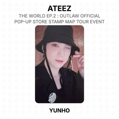 ATEEZ THE WORLD EP.2 : OUTLAW OFFICIAL POP-UP STORE STAMP MAP TOUR EVENT Offizielle Fotokarte