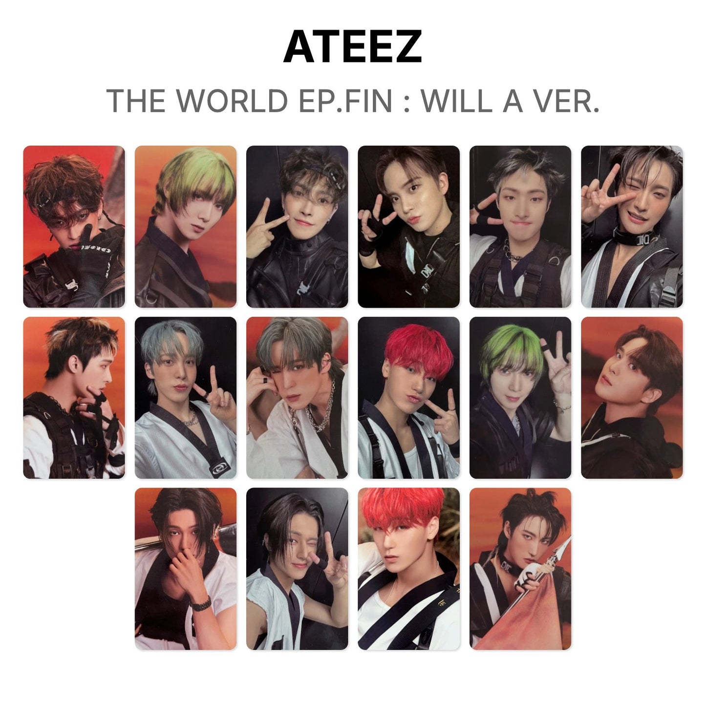 ATEEZ THE WORLD EP.FIN : WILL A VER. Offizielle Photocard