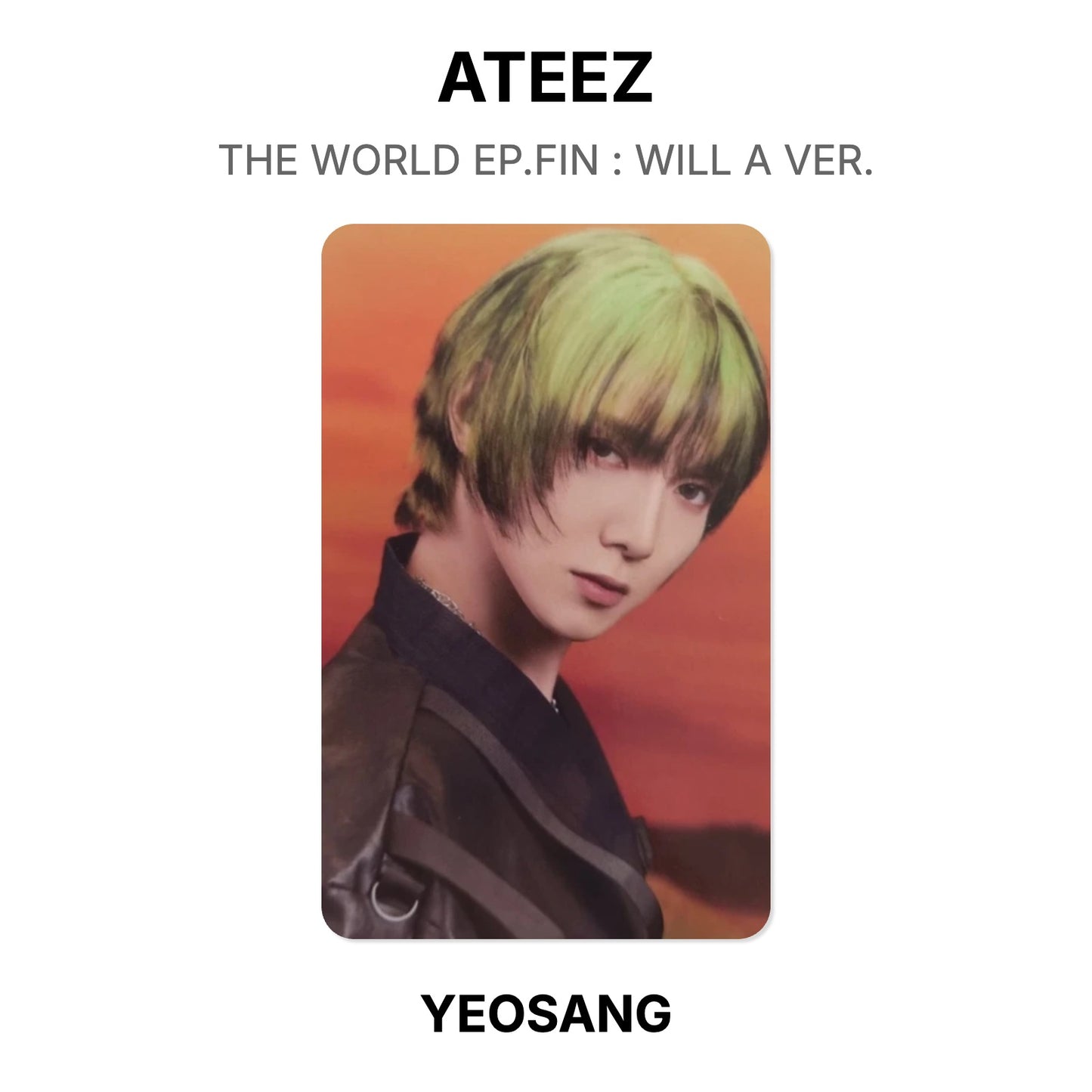 ATEEZ THE WORLD EP.FIN : WILL A VER. Offizielle Photocard