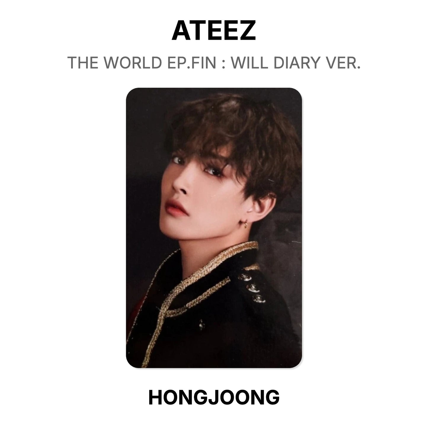 ATEEZ THE WORLD EP.FIN : WILL DIARY VER. photocard oficial