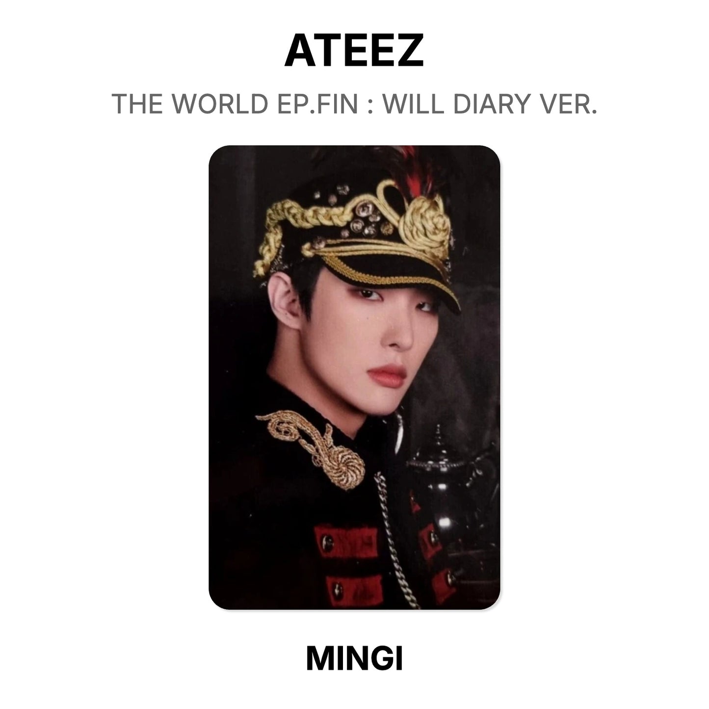 ATEEZ THE WORLD EP.FIN : WILL DIARY VER. photocard oficial